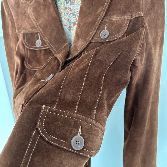 Vintage Danier Suede Leather Blazer with pockets - Picture 3 of 6